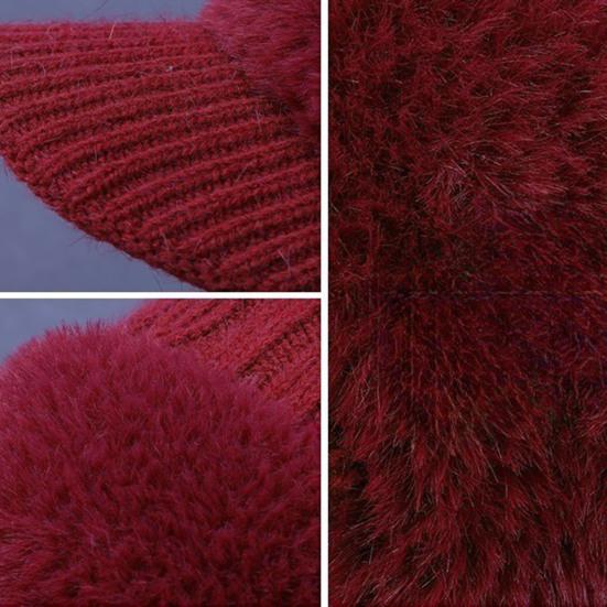 Вязаная шапка с дизайном ушных клапанов, влагоотводящей флисовой подкладкой, теплая, дизайн 3-в-1, бейсболка, уличная шапка для холодной погоды