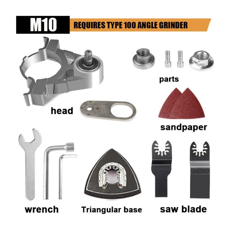 Переходник для головки угловой шлифовальной машины M10/M14 с мощным осциллирующим инструментом для аксессуаров для угловых шлифовальных машин типа 100 115 125