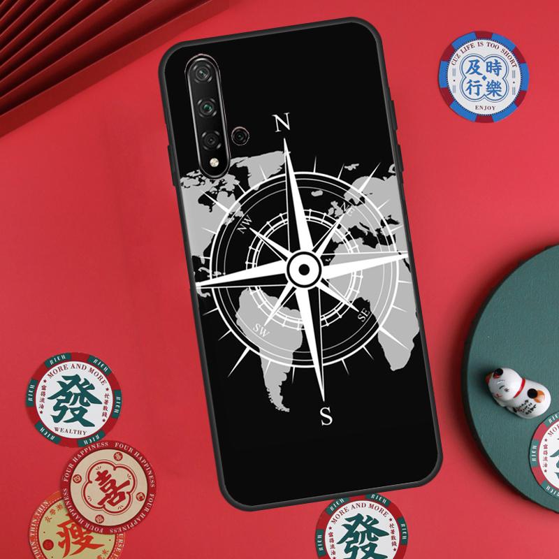 Чехол-компас для Huawei Nova 5T 9 10 SE 7i 8i 11i 12i Y73 Y72 Y61 Y91 Y60 Y70 Y90 P20 P30 P40 Lite