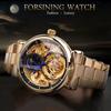 Forsining Мужская мода, отдых, полая луна и механические часы с полой поверхностью