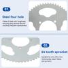 T8F 64T Sprocket, 54mm 4 Hole High Strength Steel Mini Motorcycle Sprocket for 47cc 49cc Mini Motorcycles ATV Quad Dirt Pit