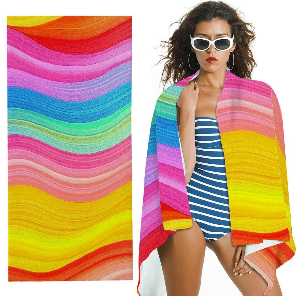 Microfiber Beach Towel for Adults, Ultra Absorbent Quick-Drying Pool Towel for Travel Swimming