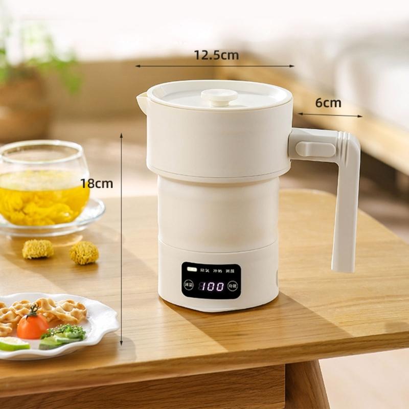 Foldable Electric Kettle With 4 Temperature Settings Fast Boil For Tea Coffee 600ml Portable 220V Dry Burn
