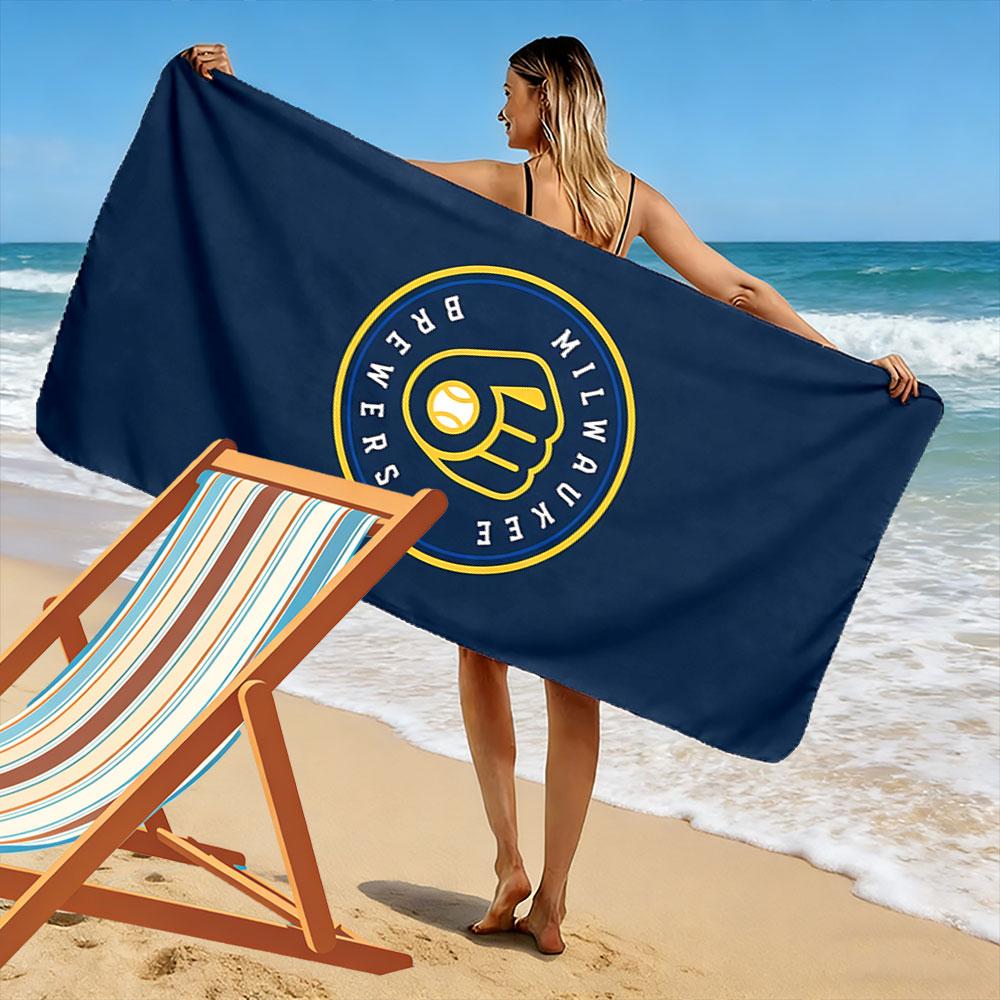 Milwaukee Brewers Logo Towel A must-have beach towel for beach travel
