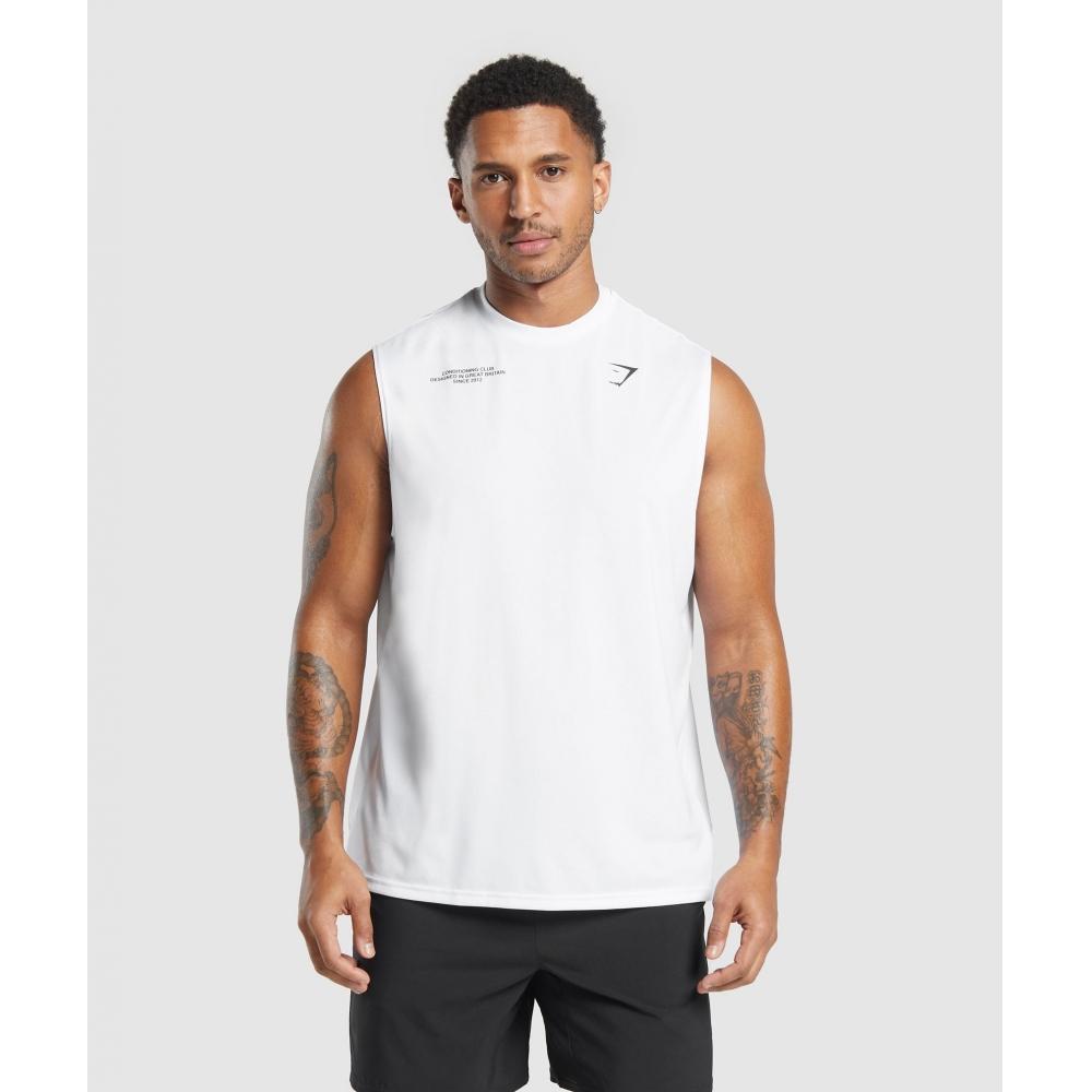 Gymshark Conditioning Club Tank White A2b4u Wb57