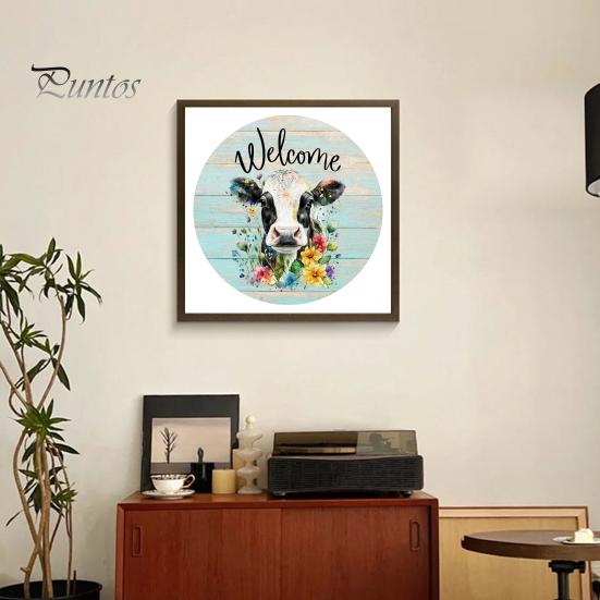 1 комплект, комплект для рисования животных из искусственного алмаза, красочный цветок, узор коровы, сделай сам, стразы, вышивка крестиком, рисунок, украшение для дома, искусство из искусственного алмаза