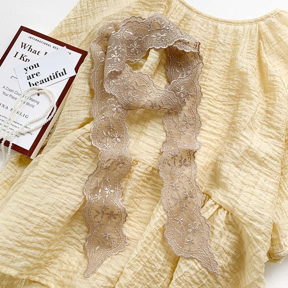 Floral Lace Scarf Elegant Neckerchief Fashion Hair Ribbon for Women