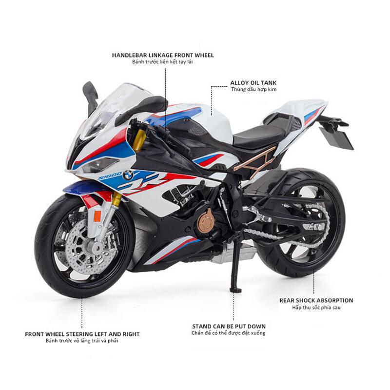 Масштаб 1/12 Мотоцикл BMW S1000RR Литые металлические модели Игрушка-мотоцикл Для подарков Коллекций Декораций