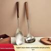 Stainless Steel Soup Spoon with Retro Imitation Wooden Handle - Ideal for Home and Restaurant Use In Soups, Porridges, or Hot Pots.