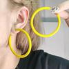 Элегантные круглые серьги-кольца, переносные серьги, модные серьги с акриловой текстурой, подходящие для повседневных или официальных случаев