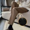 Autumn Winter Women Thick Pants Elegant High Waist Trouser Female Casual Pants
