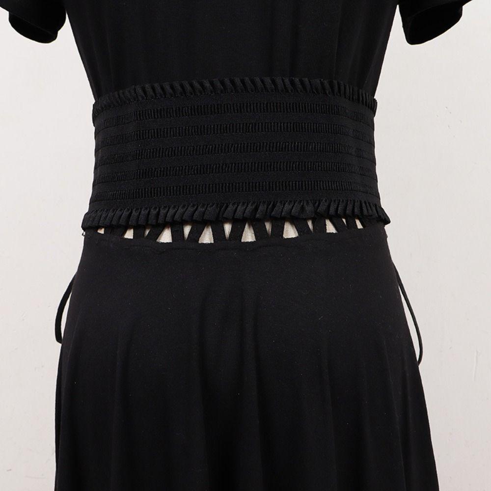Waistband Hollow Corset Belts PU Leather Wide Waist Belt Slimming Leopard Print Cummerbunds Women