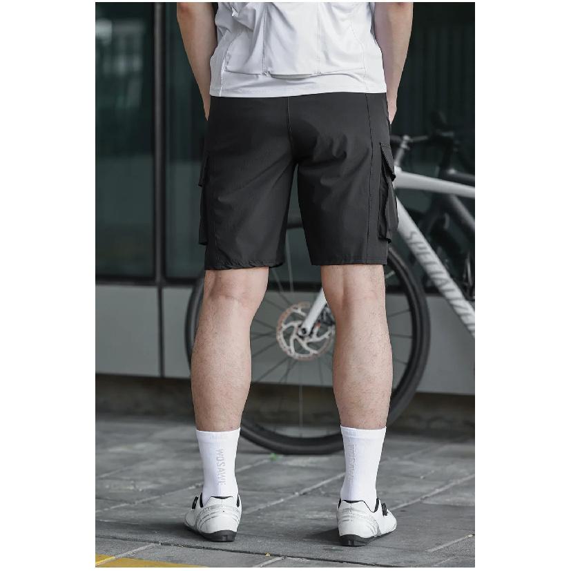 WOSAWE Summer Cycling Shorts Multi-Pockets Mountain Bike Shorts Bicycle Padded Shorts Shockproof MTB Bike Shorts Man Shorts