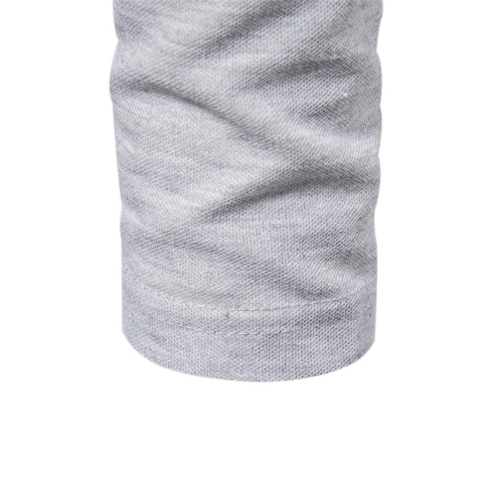 Мужская рубашка поло из хлопка с отложным воротником, весна-осень, модная повседневная рубашка с длинным рукавом и вышивкой оленя на пуговицах