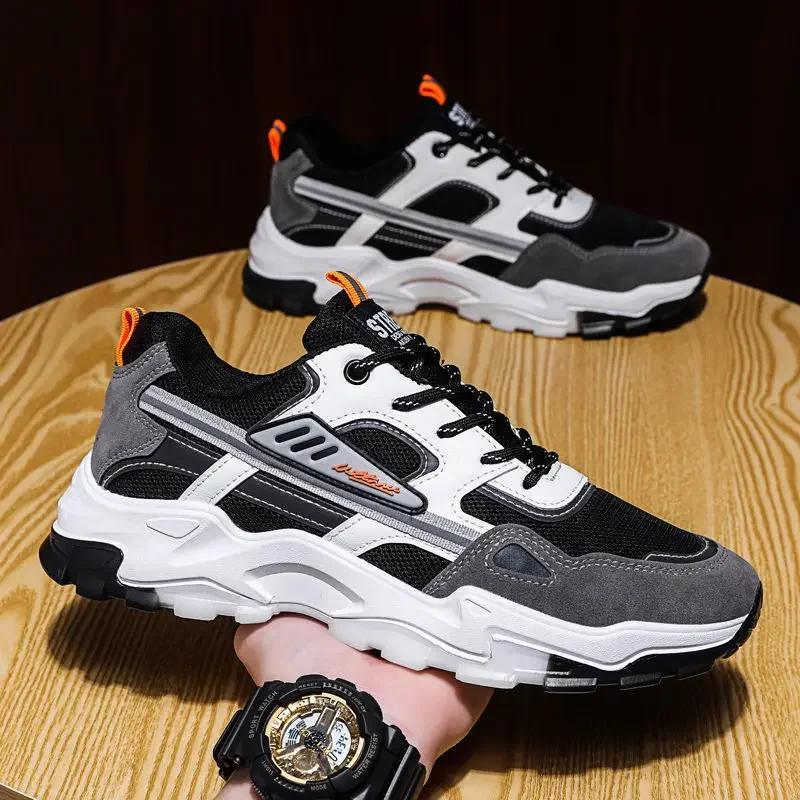 Fashion Men's Breathable Mesh Running Sneakers Running Shoes Outdoor Anti-skid Sports Running Shoes Men Fashion Sports Shoes 2024