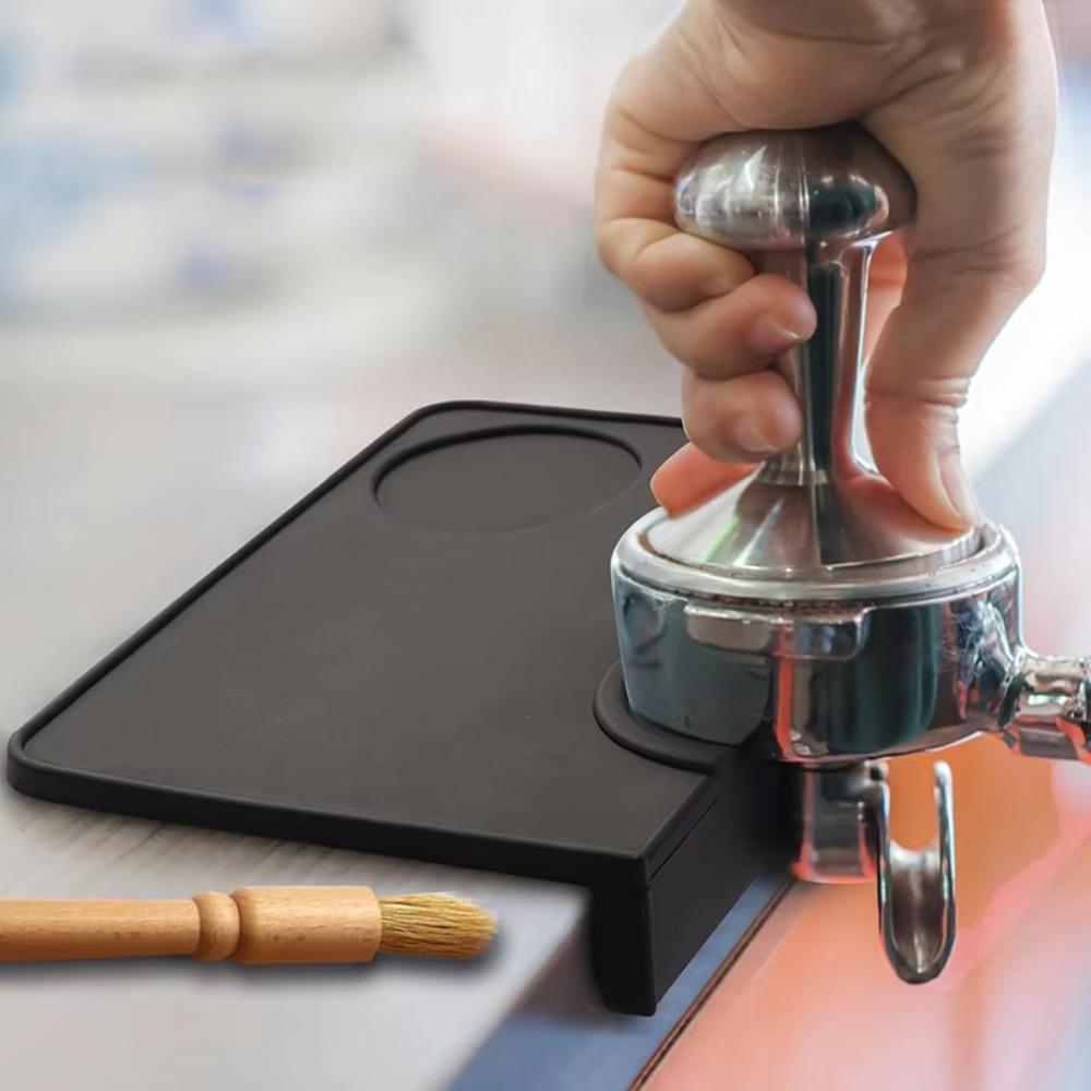 Non-Slip Espresso Tamping Pad Corner Edge Coffee Powder Press Pad Coffee Tamping Station Barista