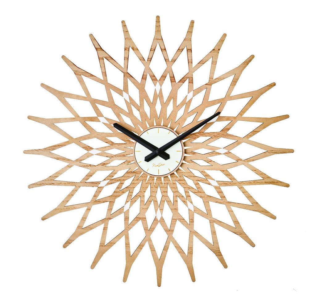 Interform Noale CL-3022WH Wall Clock, White, 44cm Wide X 44cm High X 3cm Deep