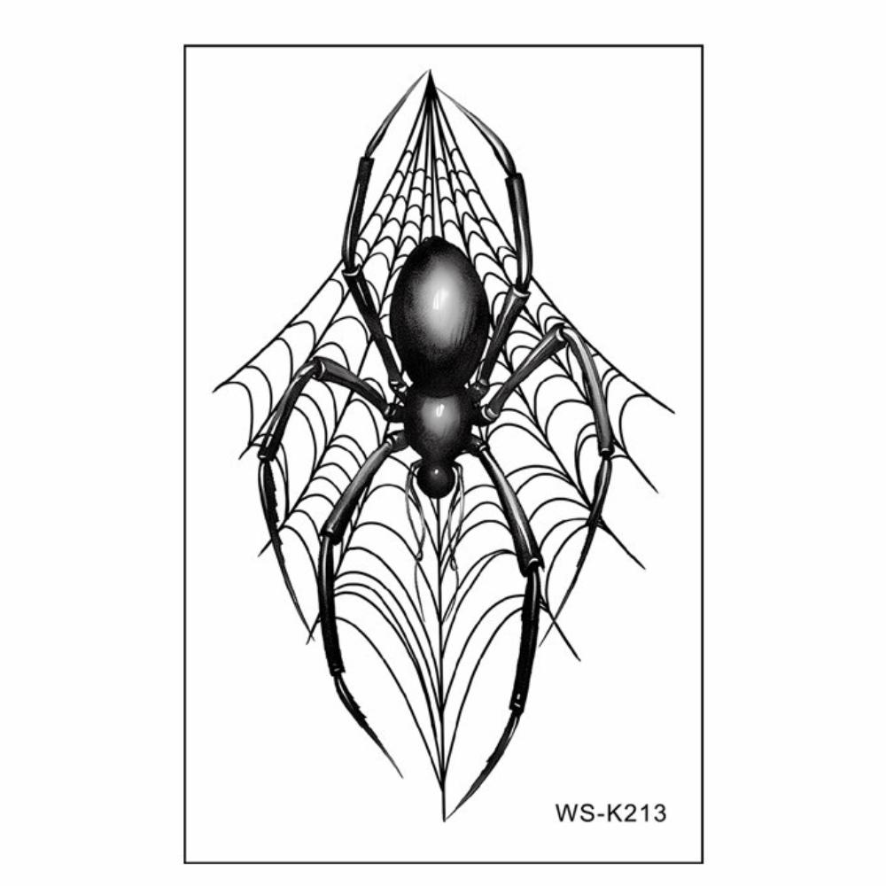 Waterproof Spider Tattoo Realistic Halloween Face Tattoo Body Art Body Tattoo Stickers Face Makeup