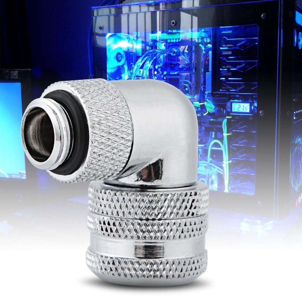 90 Degrees PC Water Cooling Fitting 14MM Brass Fitting Tube Connector Hard Tube Installation