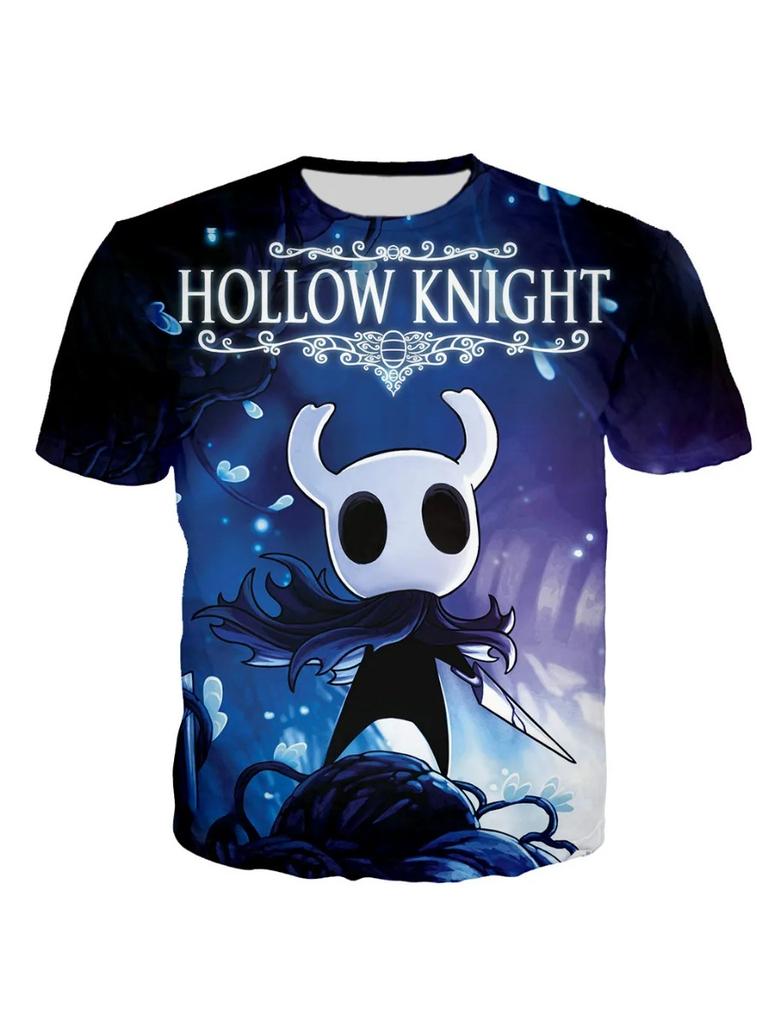 Летние футболки с 3D-печатью по игре Hollow Knight для мужчин и женщин, модная уличная одежда, с коротким рукавом