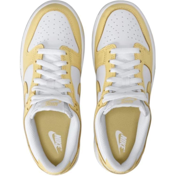 Nike Dunk Low top Skateboard Shoes Yellow Unisex Kids' FB9109-126