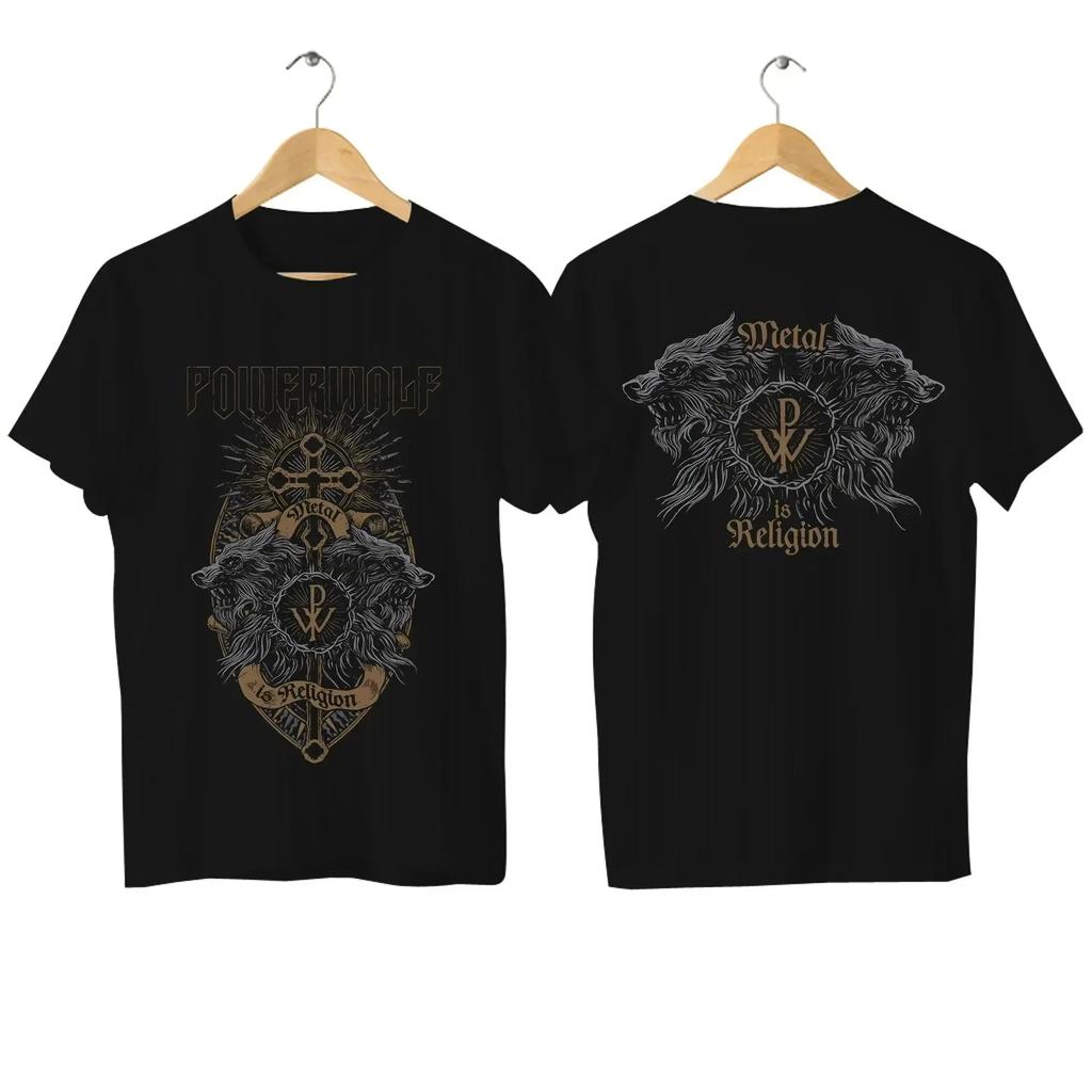 2025 Powerwolf T Shirt Casual Via Dolorosa T-shirt Graphic Oversized Breathable Comfortable Streetwear S-3XL Cool Tee