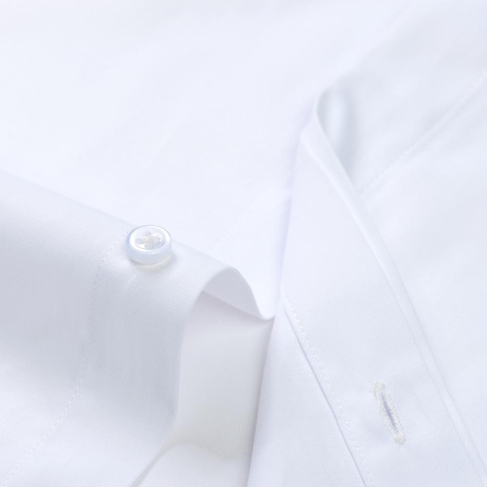 Мужская однотонная рубашка с французскими манжетами и длинным рукавом ( Бесплатный подарок: Случайные металлические запонки), Планка со скрытыми пуговицами спереди, официальные мероприятия и вечеринки