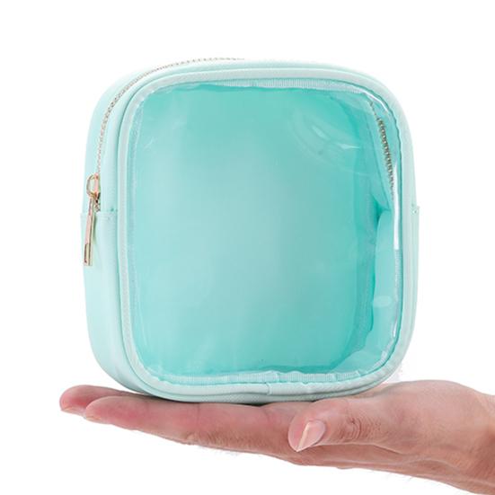 Прозрачная мини-косметичка, прозрачная косметичка на молнии, ПВХ, водонепроницаемая дорожная косметичка, органайзер, портмоне для женщин и девочек