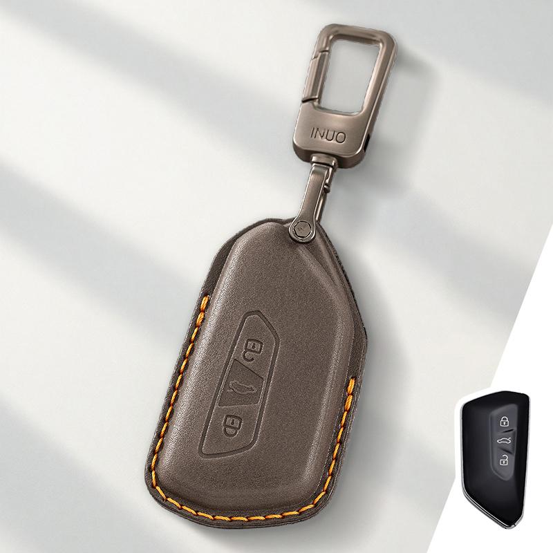 uwhxm4 Genuine Leather Protector for Volkswagen VW Golf  8MK8 ID 4 ID3for Skoda Octavia A8 MK4 Key Case Cover Fob