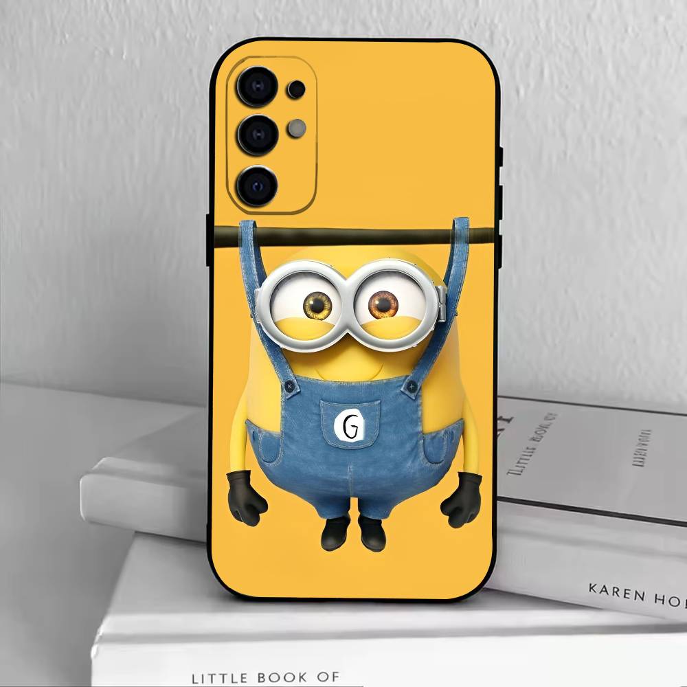 333-M-Миньоны Чехол для телефона Черный Силиконовый Мягкий Для Samsung S25,S24,S21,S22,S23,S30,Ultra,S20,Plus,Fe,Lite