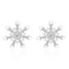 Pearl Snowflake Earrings Rhinestone Xmas Dangle Earrings Fashion Christmas Stud Earrings  Girls