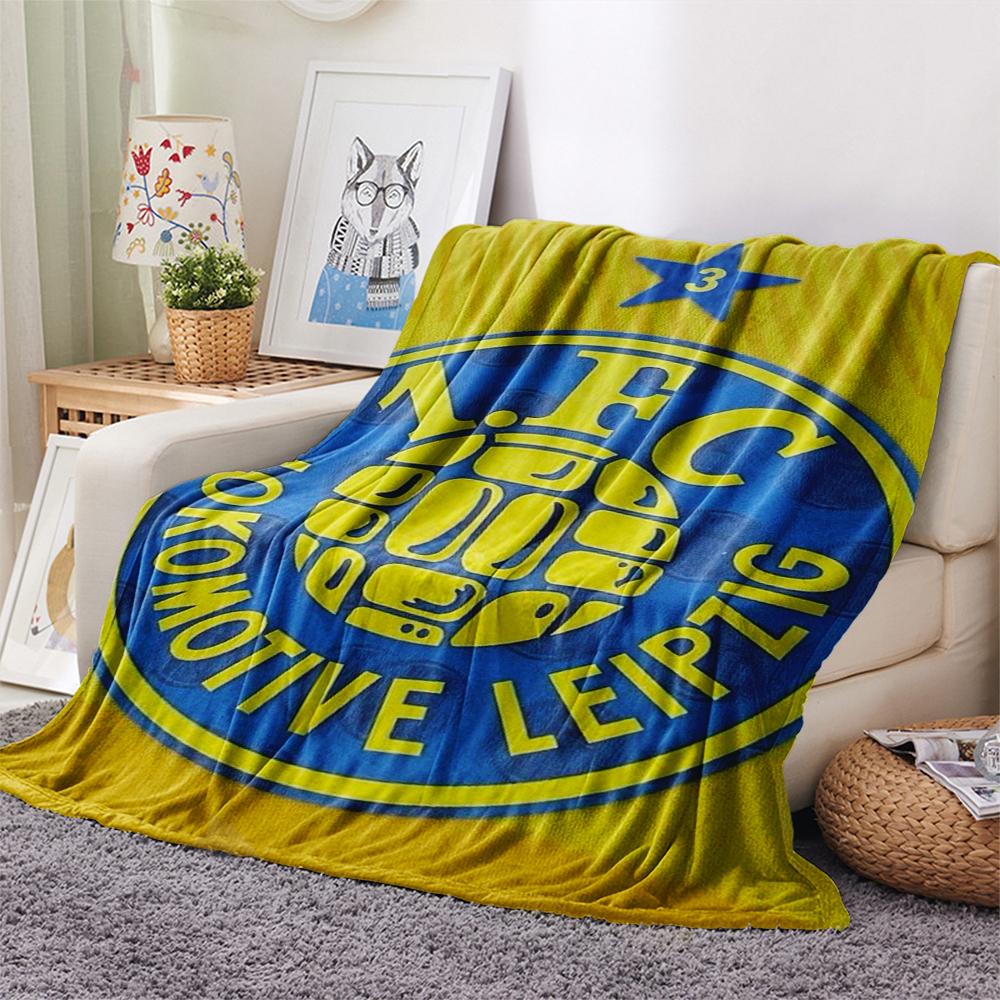 Lokomotive Leipzig Print Flannel Blanket, High quality Comfortable for All Seasons, Home Decor, Warmth and Comfort, Perfect for Christmas Gifts71