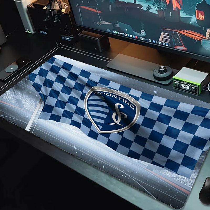Sporting Kansas City Коврик для мыши большого размера Большая игровая подставка для стола Нескользящий Коврик для ноутбука Планшета Большой коврик для мыши XXL Игровой коврик для мини-ПК С заблокированным краем