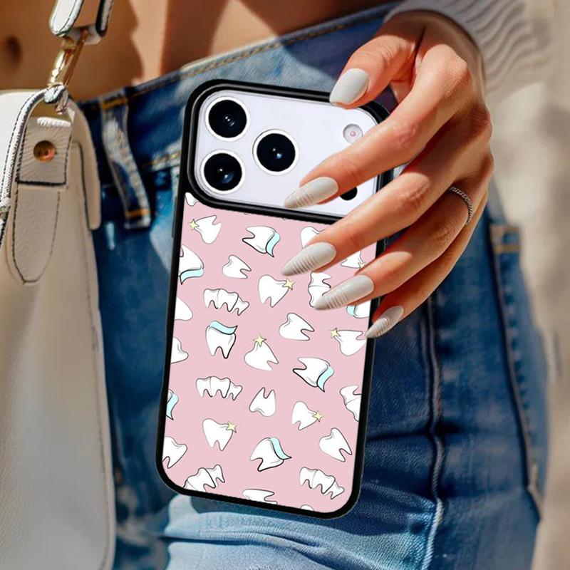 Чехол для телефона Стоматолог Зуб Стоматологический Гигиенист Для iPhone 17 Air 14 15 13 12 Max Чехол Для Apple 14 15 16 16e 11 Pro Max Plus