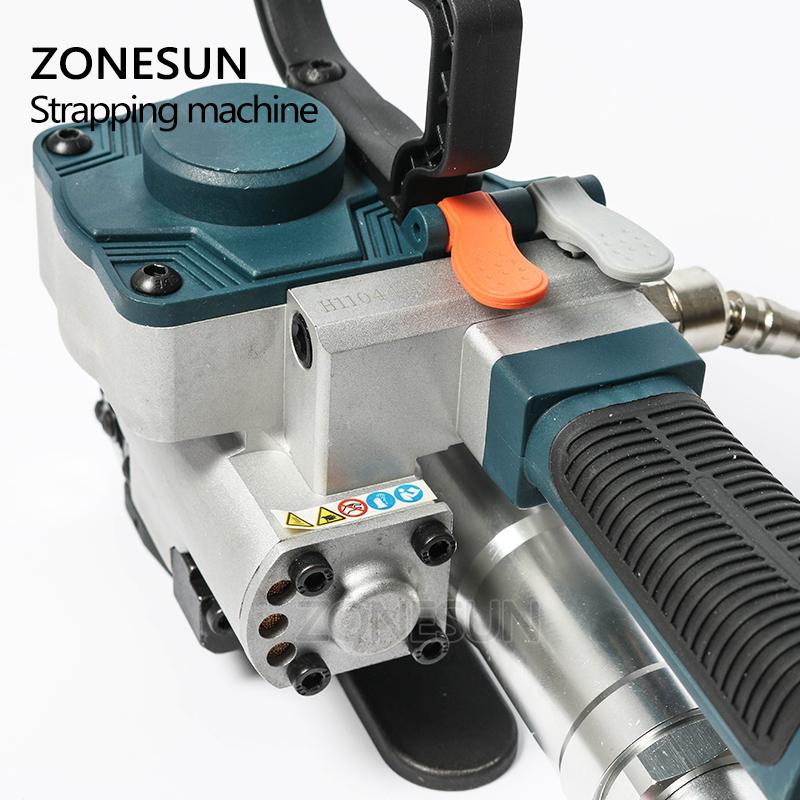 ZONESUN ZS-B19 Пневматическая машина для сварки трением и обвязки лентой Воздушная машина для обвязки ПЭТ-лентой Инструмент для ПЭТ-лент шириной 13-19 мм