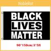 Премиальный черный баннер Black Lives Matter размером 3x5 футов, изготовленный из УФ-стойкой полиэстеровой ткани