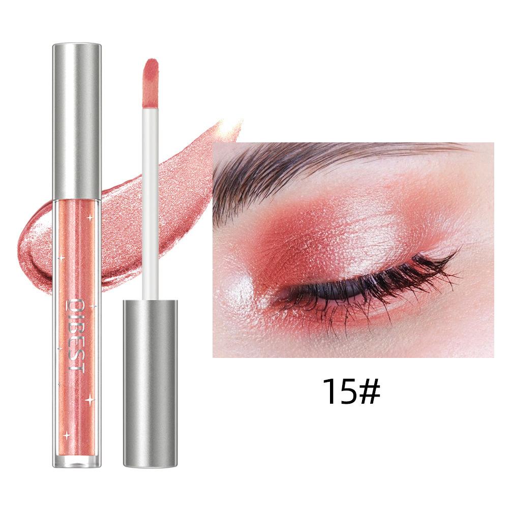 Жидкие тени для век с блестками, хайлайтер с жемчужным отливом, матовые суперблестящие одноцветные осветляющие жидкие тени для век