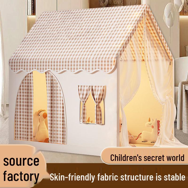 Kids' Indoor Castle Tent: Princess Dream Bed & Secret Playhouse