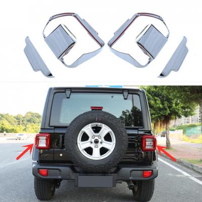 Хромированная ABS Накладка на задний фонарь 4 шт. для Jeep Wrangler JL 2018-
