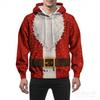 Men's And Women's Personalized And Creative Christmas Printed Long-sleeved Hooded Sweatshirt, Men's Fashionable Christmas Clothing, Casual Sports Top