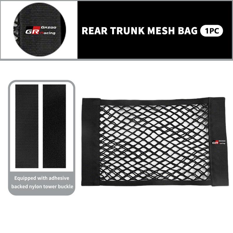 EBSKCS1 Car Styling Trunk Box Storage Bag Mesh Elastic String Net Pocket Organizer Accessories For Toyota Yaris Corolla Rav4 GR Auris