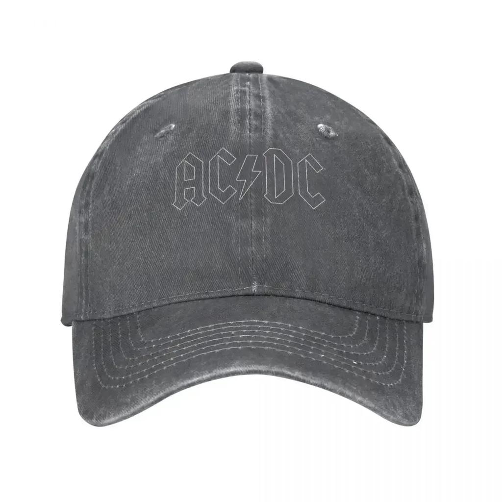 AC-DC Back In Black Unisex Style Baseball Caps Distressed Washed Hats  Casual Outdoor Summer Gift Sun