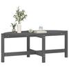 Vidaxl Stolik Kawowy, Szary, 118X63X45 Cm, Lite Drewno Sosnowe