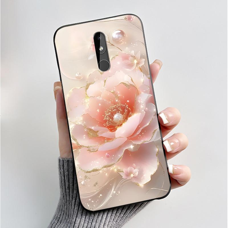 Чехол для телефона Nokia 3.2 TA-1156 TA-1159 TA-1164 Nokia 4.2 TA-1157 Чехол Модный Бабочки Цветы Тонкий Черный Мягкий Силиконовый Чехол