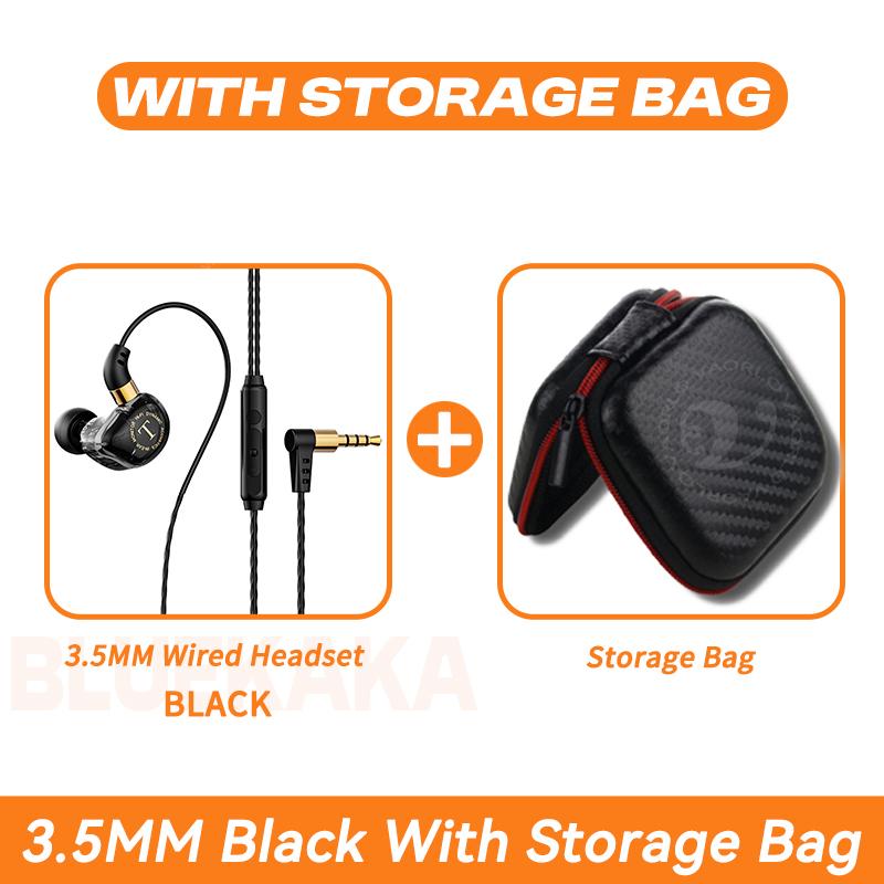 9D Surround HIFI Heavy Bass Wired Earphones Dynamic Music Headset With Mic Earbuds 3.5MM In Ear Wired Race Gaming Headphone