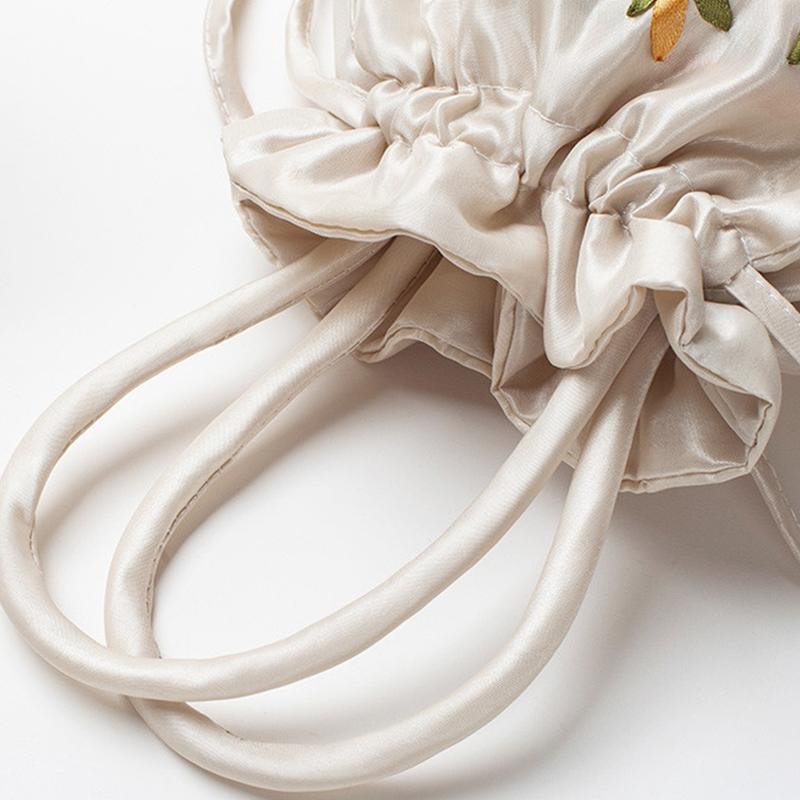 Yogodlns Сумки на завязках с вышивкой в ​​стиле ретро, ​​сумки для хранения, женский кошелек, кошельки, держатель для карт, ведро, сумка на плечо, сумки на запястье