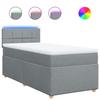 Maison Exclusive - Sommier à lattes de lit avec matelas Gris clair 100x200cm Tissu