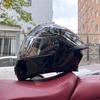 Шлем для электромобиля мужской и женский шлем с открытым лицом летний с двойным зеркалом хвостовой полузакрытого типа персонализированный четырехсезонный Bluetooth для пары