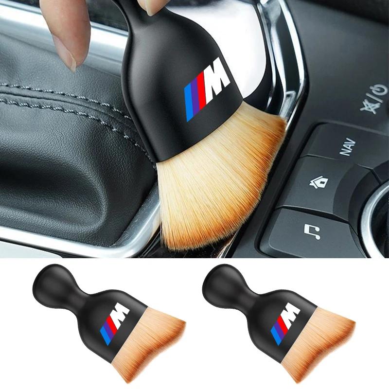 Car Badge Dust Brush Interior Detail Gap Air Vent Cleaning Soft Brush For BMW M Power Performance F10 F31 E36 E39 E87 E90 X3 X5
