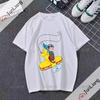 Curious George Cartoon Monkey Print Tshirt Boys Girls Tshirt Camisetas Summer Short Sleeve Breathable Loose Shirt